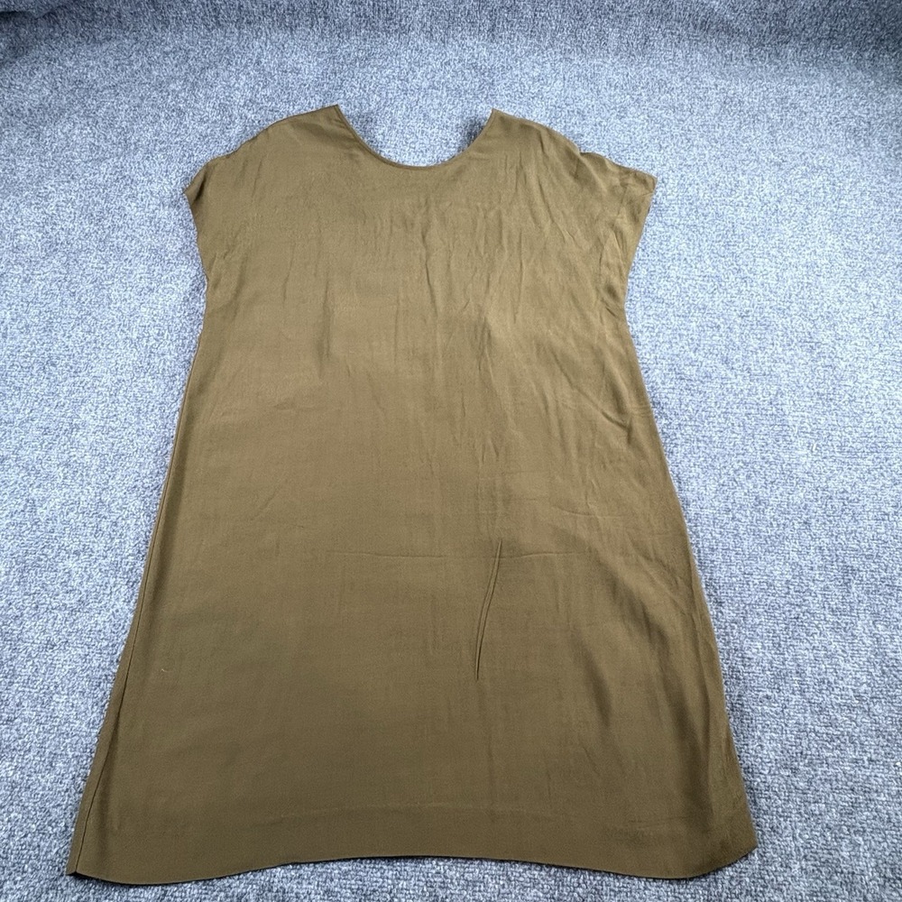 Madewell Shift Dress‎ Women XS Brown Tie Back Minimalist Boho Fairy Cottagecore